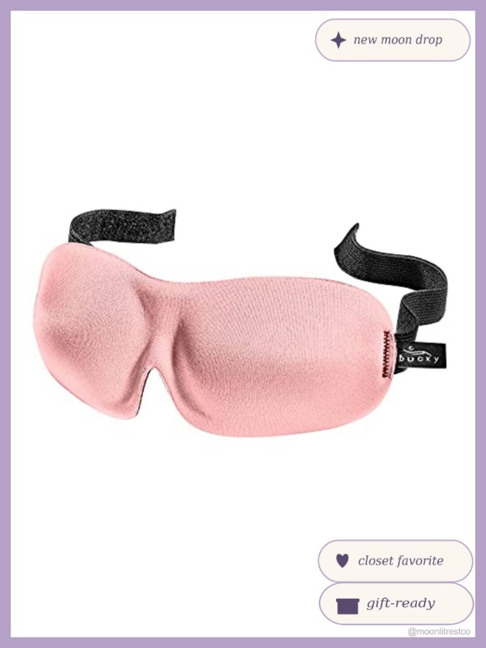 Contoured Eye Mask for Travel & Sleep Lightweight Pressure-Free